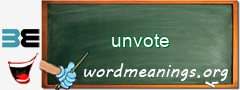 WordMeaning blackboard for unvote